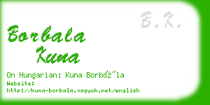 borbala kuna business card